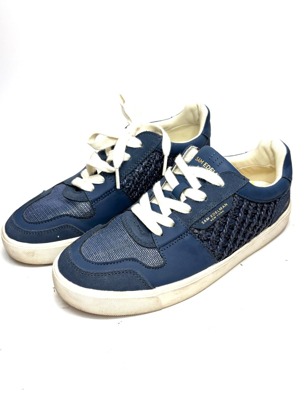 Sam Edelman Elcie Navy Lace Up Sneakers | 7.5